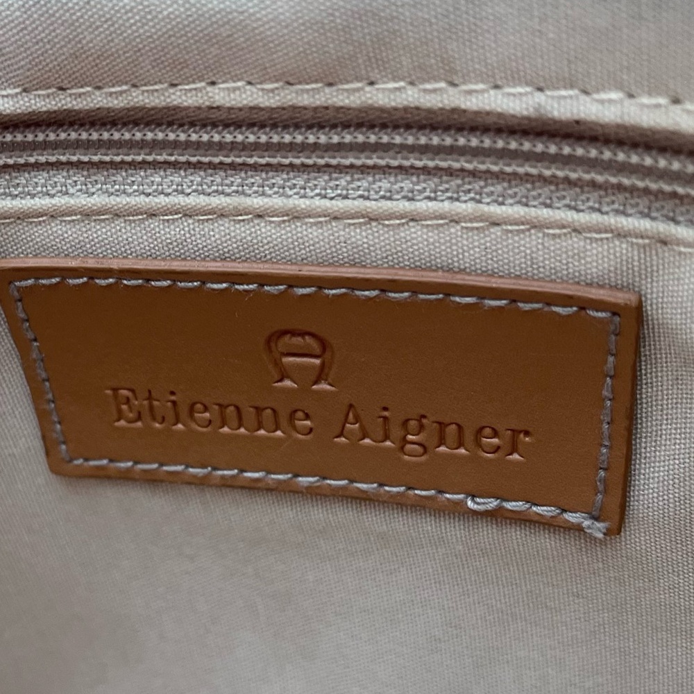 Etienne Aigner Straw Woven Butterfly Purse Plaid GUC - Picture 5 of 12